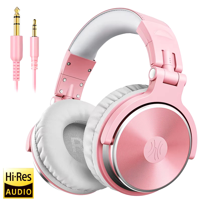 over Ear Headphones Hifi Studio DJ Headphone Wired Monitor Music Gaming Headset Earphone for Phone Computer PC with Mic