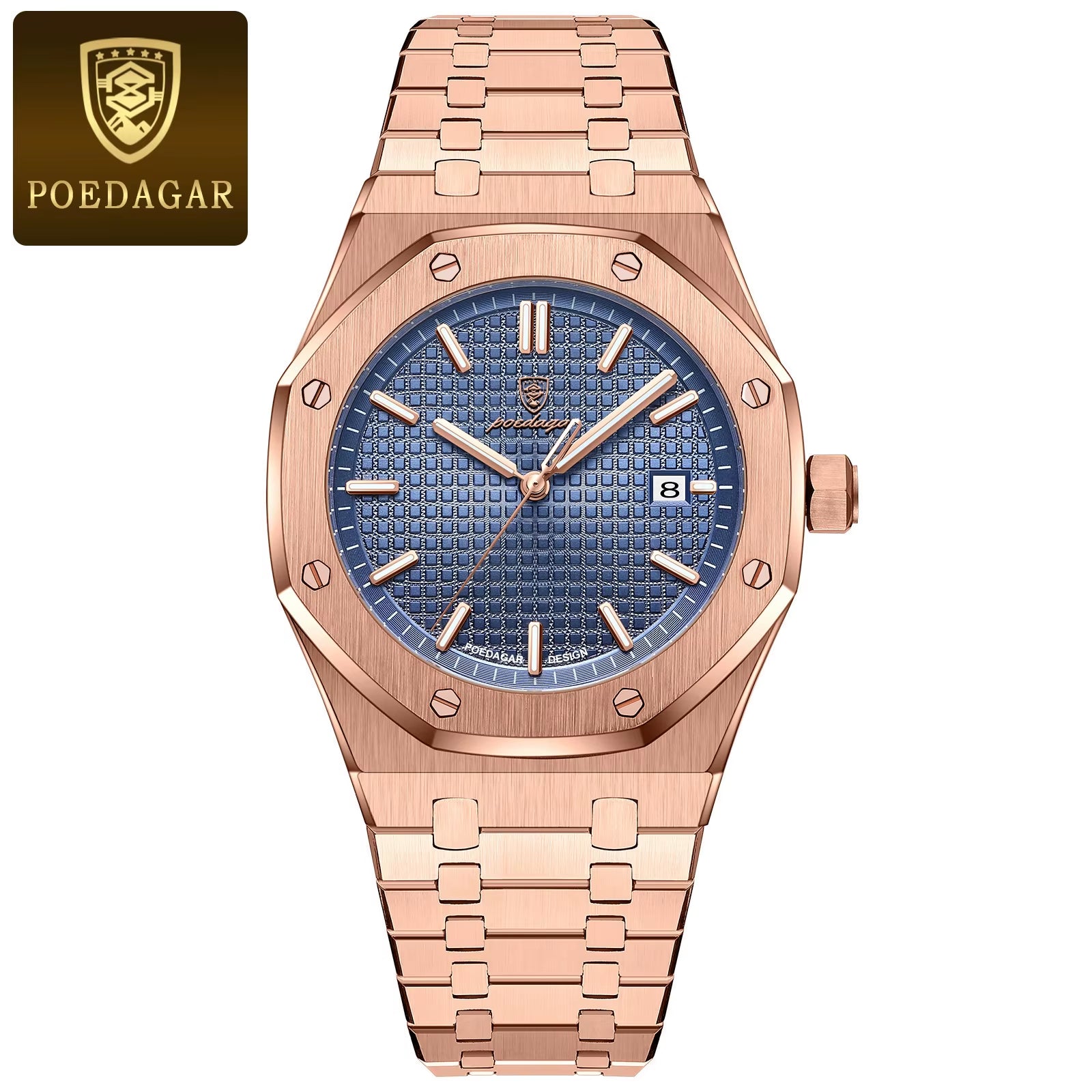 Hot Selling Waterproof Luminous Calendar Stainless Steel Men'S Square Watch Student Trend Business Quartz Watch