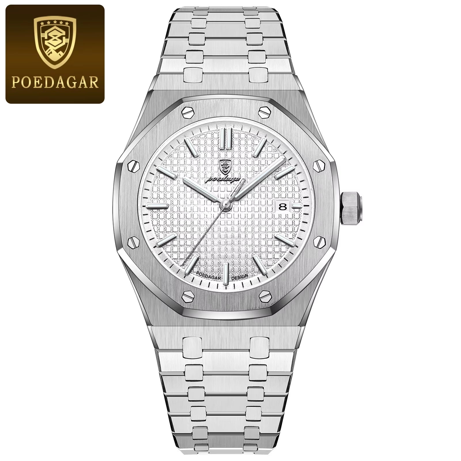 Hot Selling Waterproof Luminous Calendar Stainless Steel Men'S Square Watch Student Trend Business Quartz Watch