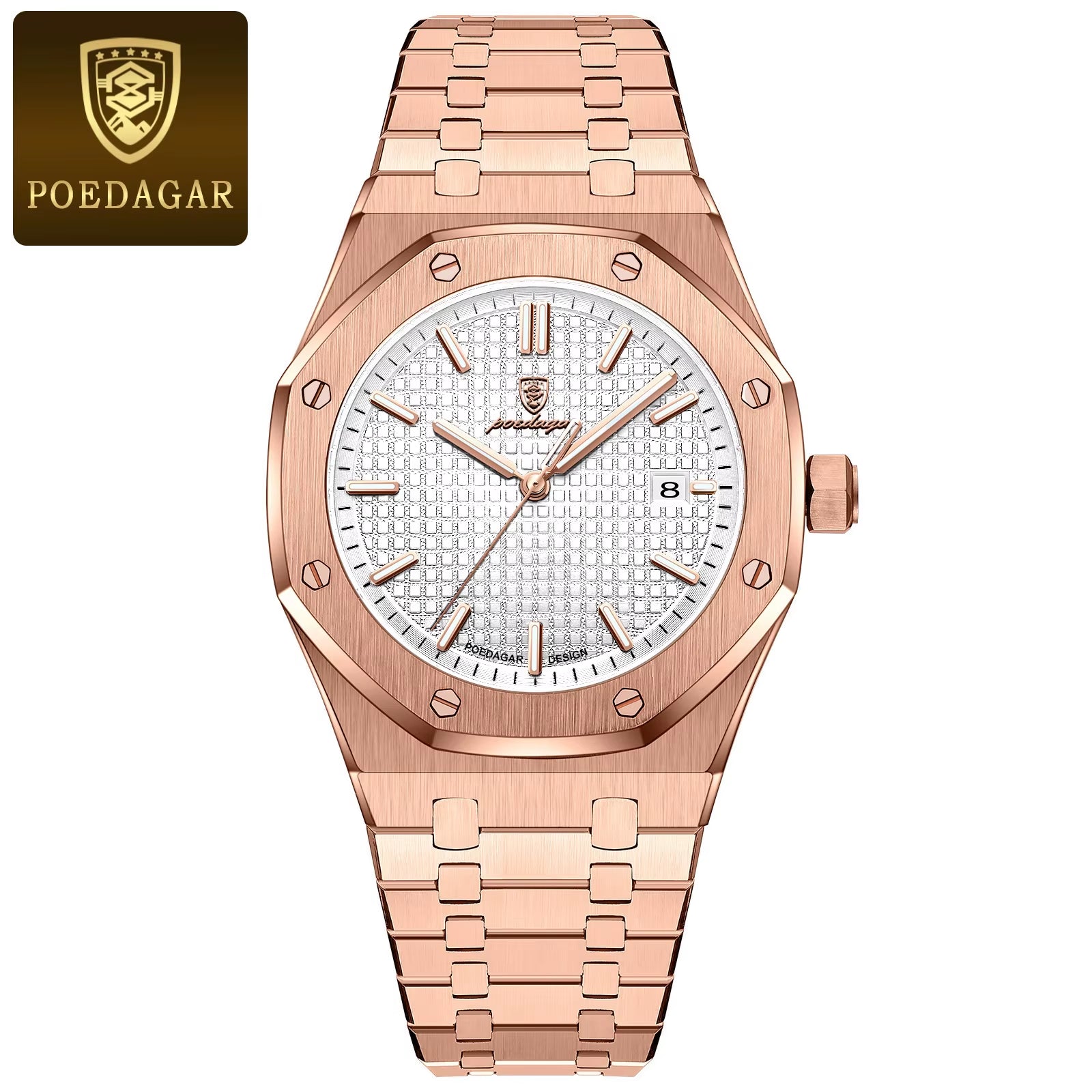Hot Selling Waterproof Luminous Calendar Stainless Steel Men'S Square Watch Student Trend Business Quartz Watch