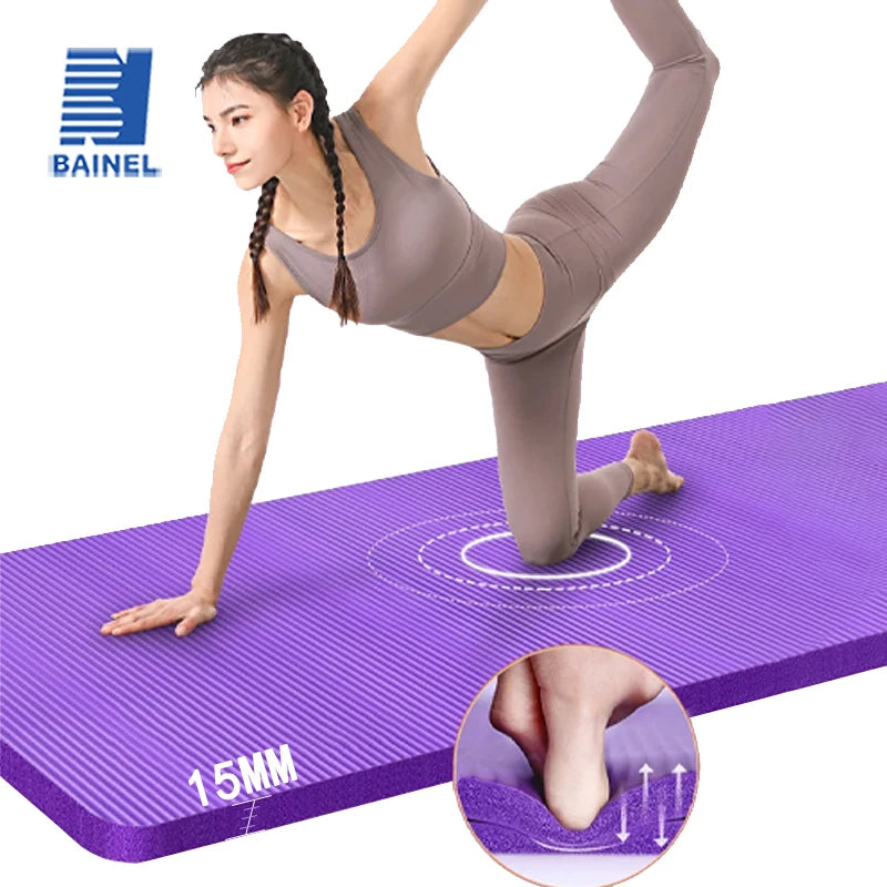 15MM//20MM Thick Non-Slip Yoga Mat High-Density Sports Fitness Mat Home Sports Pilates Gymnastics Exercise Gymnastics