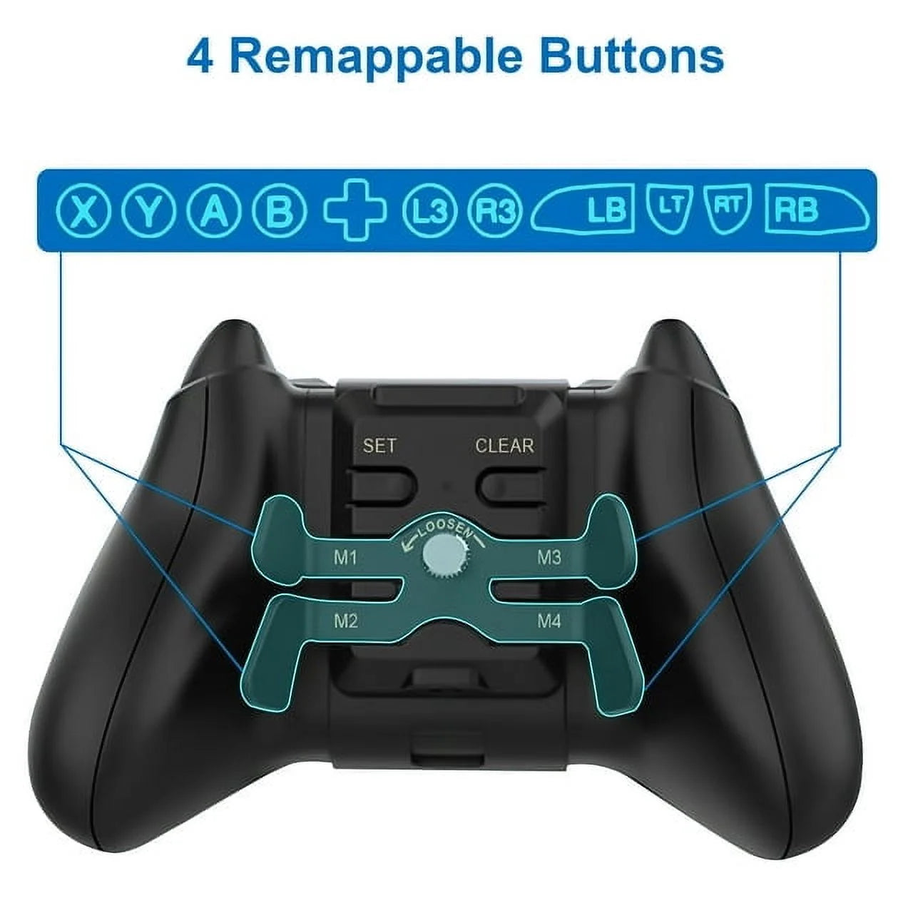 Paddles for , Controller Paddles, Controller Back Button Attachment Fit for Series X/ S, One, One S/ X Controller, Black