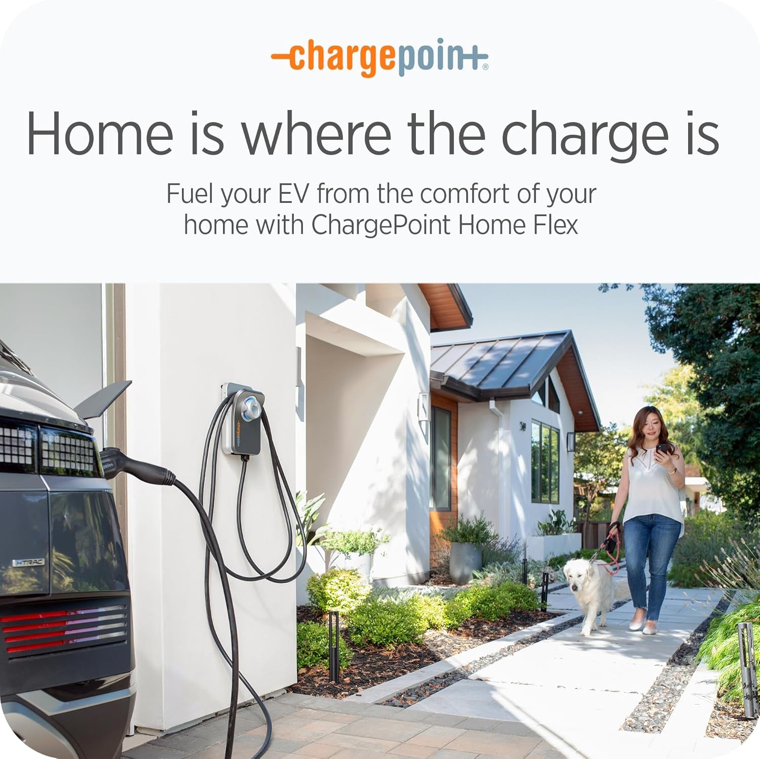 Homeflex Level 2 EV Charger J1772 - Fast Smart Battery Power Charging at Home for Electric Automobile Vehicles - Hardwired for Electric Car
