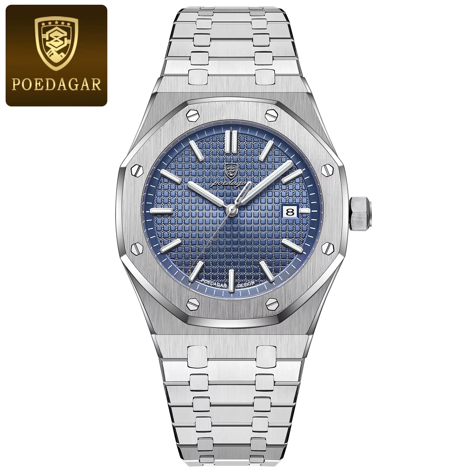 Hot Selling Waterproof Luminous Calendar Stainless Steel Men'S Square Watch Student Trend Business Quartz Watch