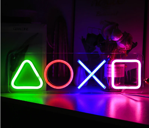 LED Neon Sign with Acrylic Backboard for Gaming Room (One Piece)