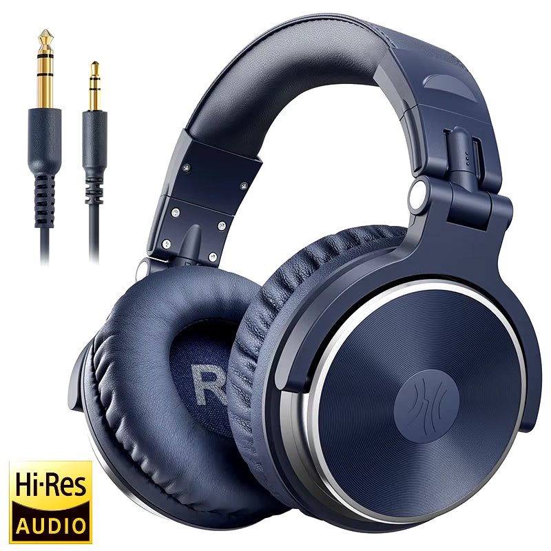 over Ear Headphones Hifi Studio DJ Headphone Wired Monitor Music Gaming Headset Earphone for Phone Computer PC with Mic