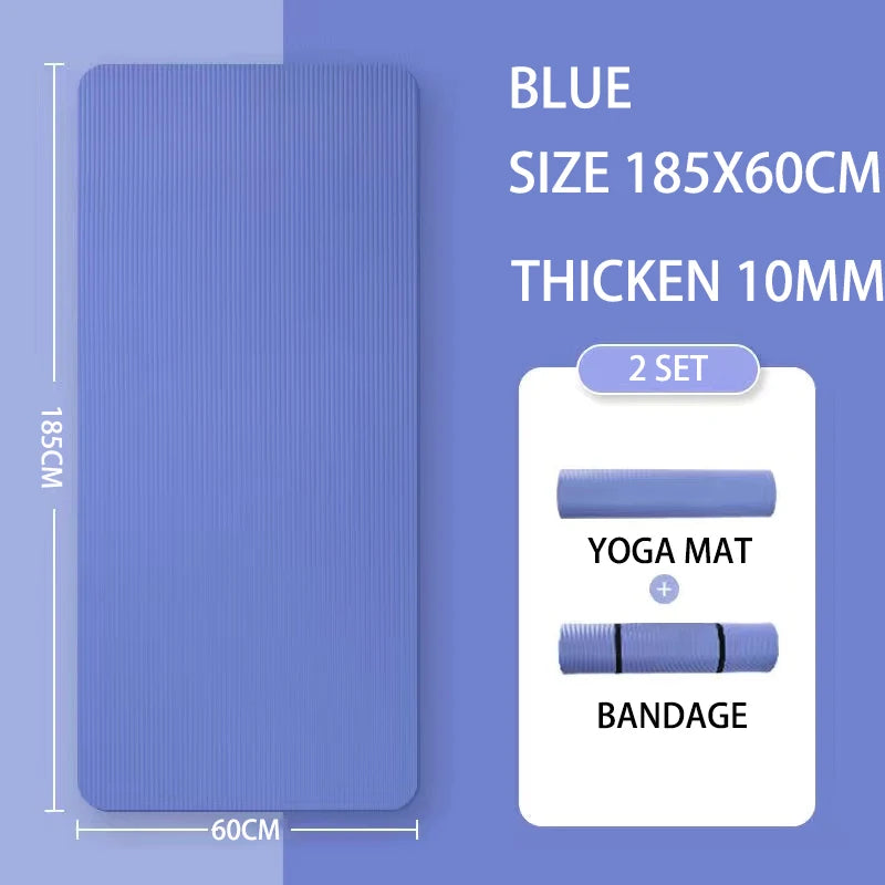 15MM//20MM Thick Non-Slip Yoga Mat High-Density Sports Fitness Mat Home Sports Pilates Gymnastics Exercise Gymnastics