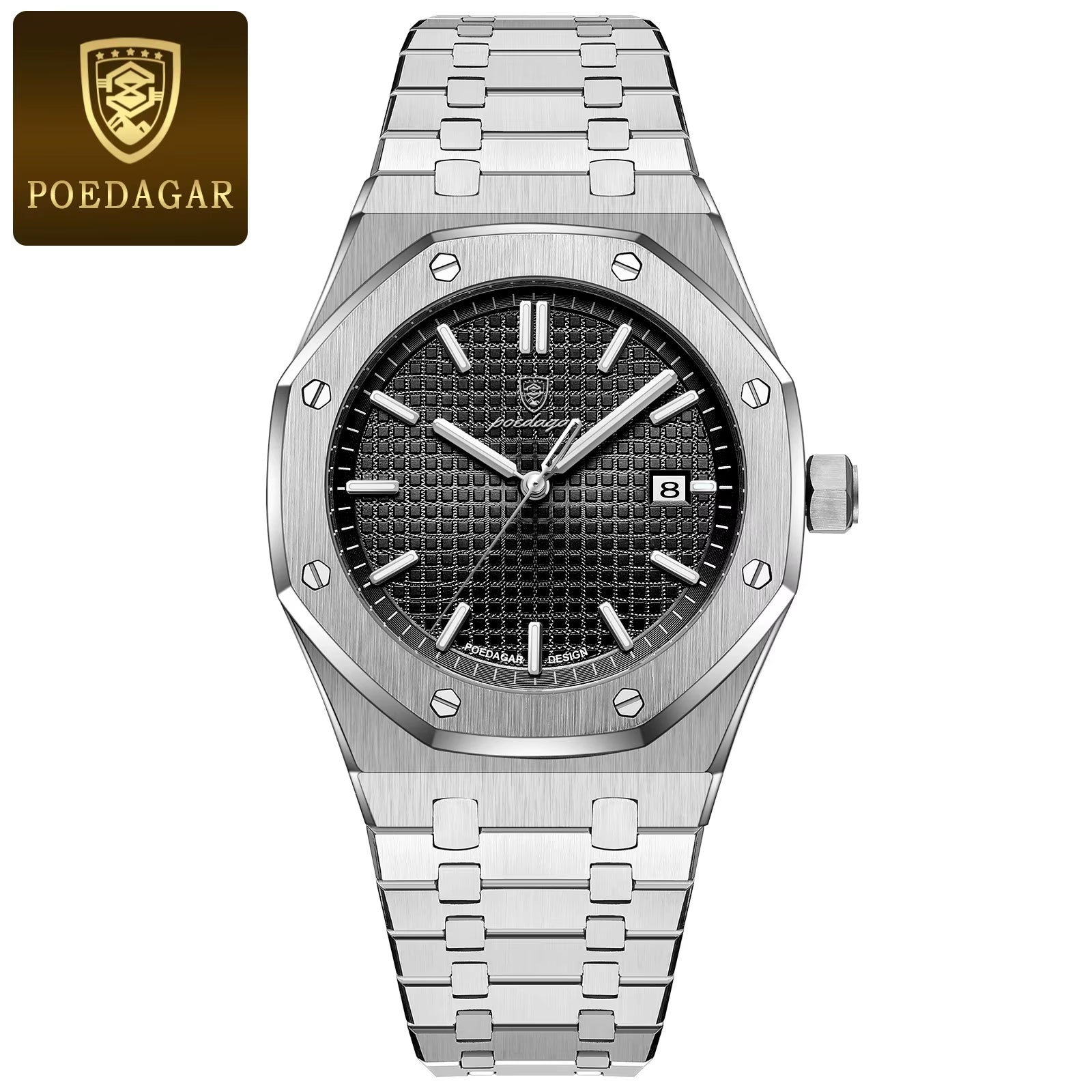 Hot Selling Waterproof Luminous Calendar Stainless Steel Men'S Square Watch Student Trend Business Quartz Watch