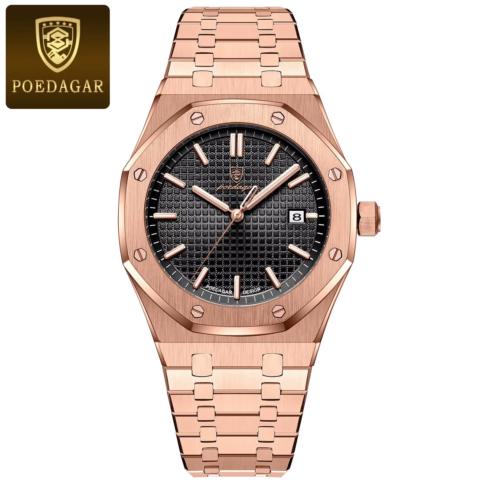 Hot Selling Waterproof Luminous Calendar Stainless Steel Men'S Square Watch Student Trend Business Quartz Watch