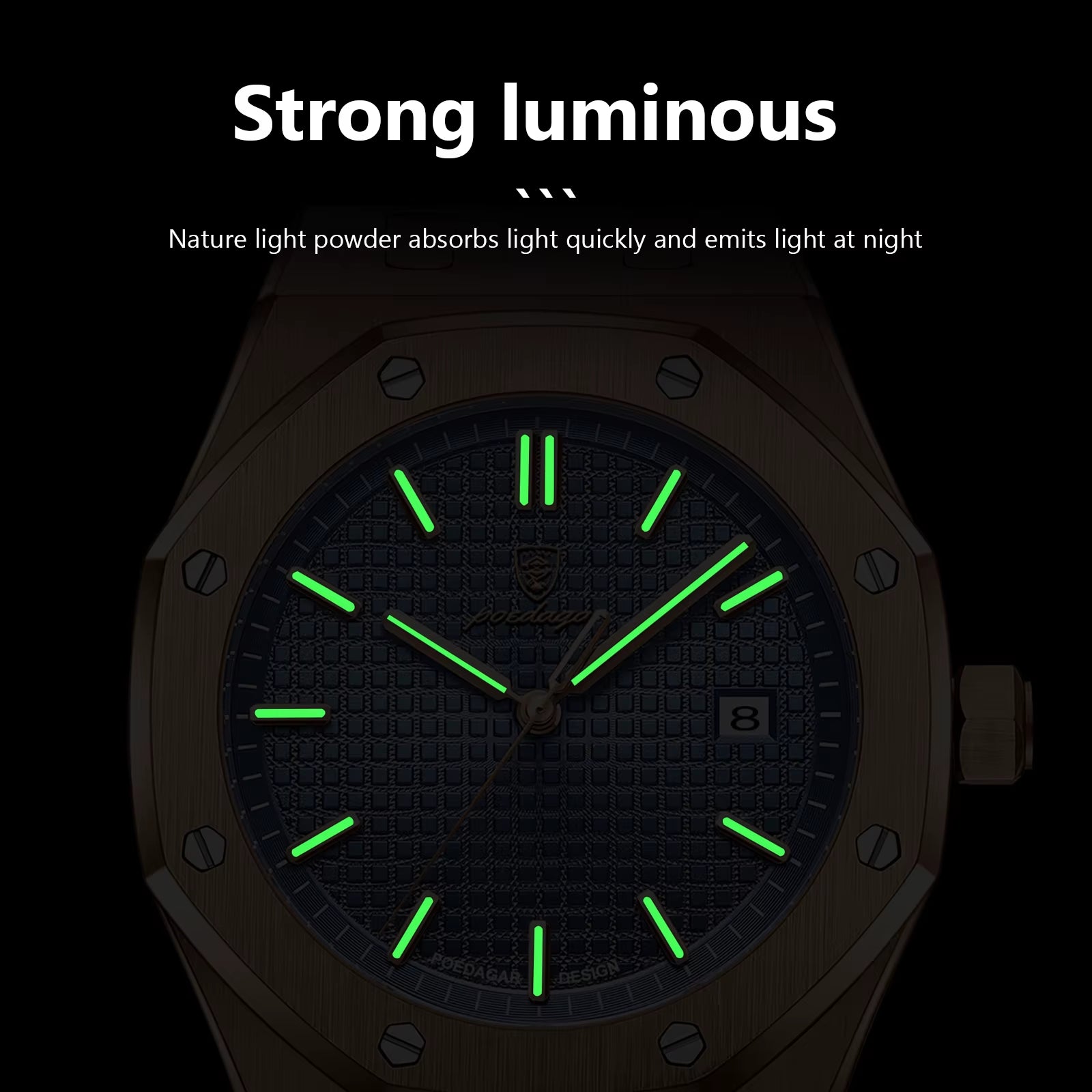 Hot Selling Waterproof Luminous Calendar Stainless Steel Men'S Square Watch Student Trend Business Quartz Watch